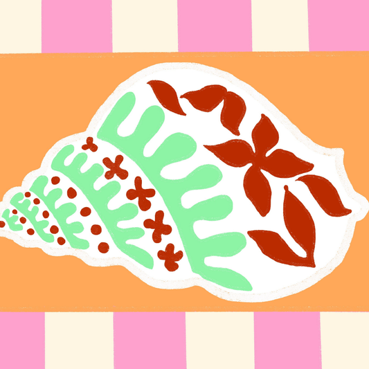 Tropical Shell Print – Preppy Coastal Wall Art