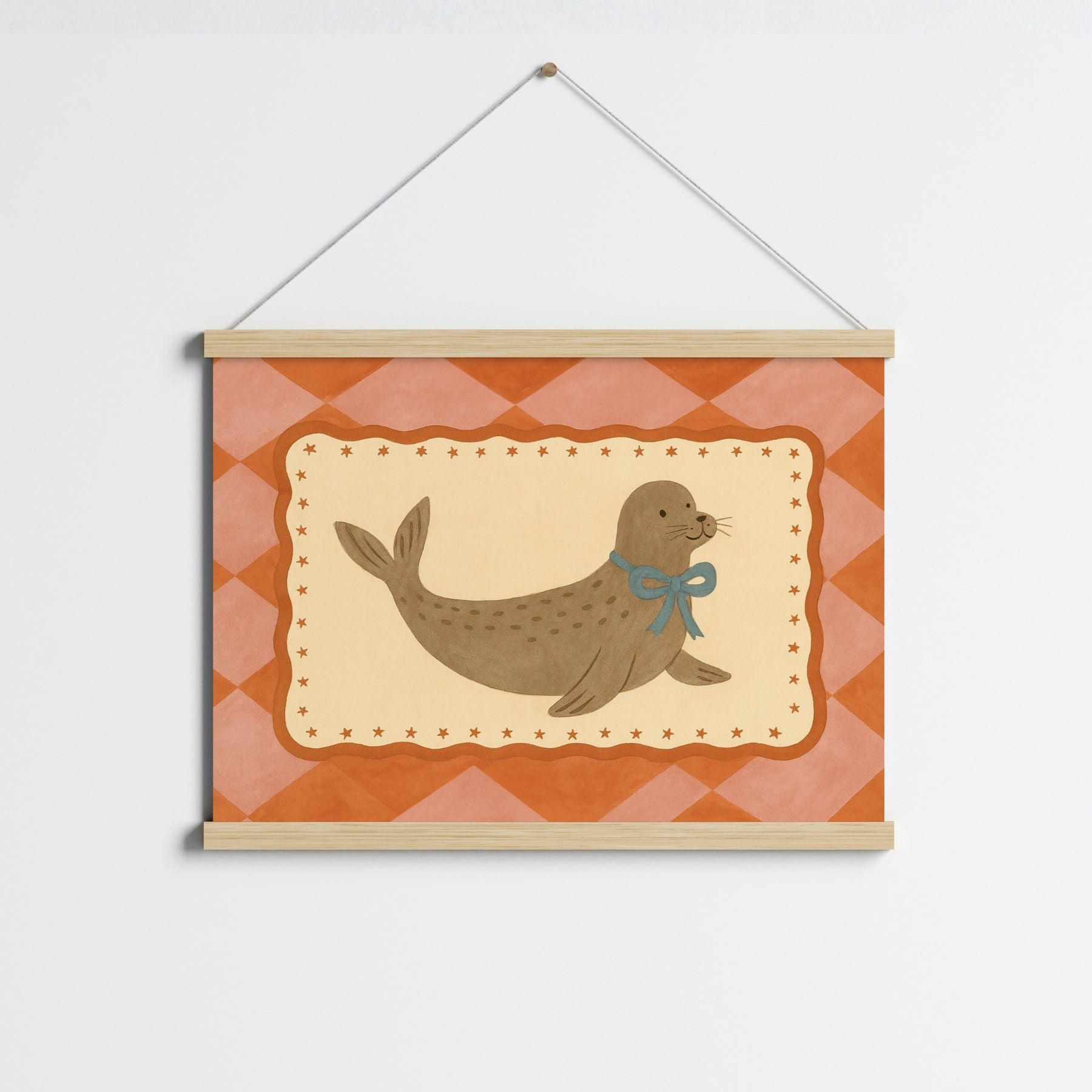 Seal Nursery Print - Cute Baby Seal Wall Art for Kids Room