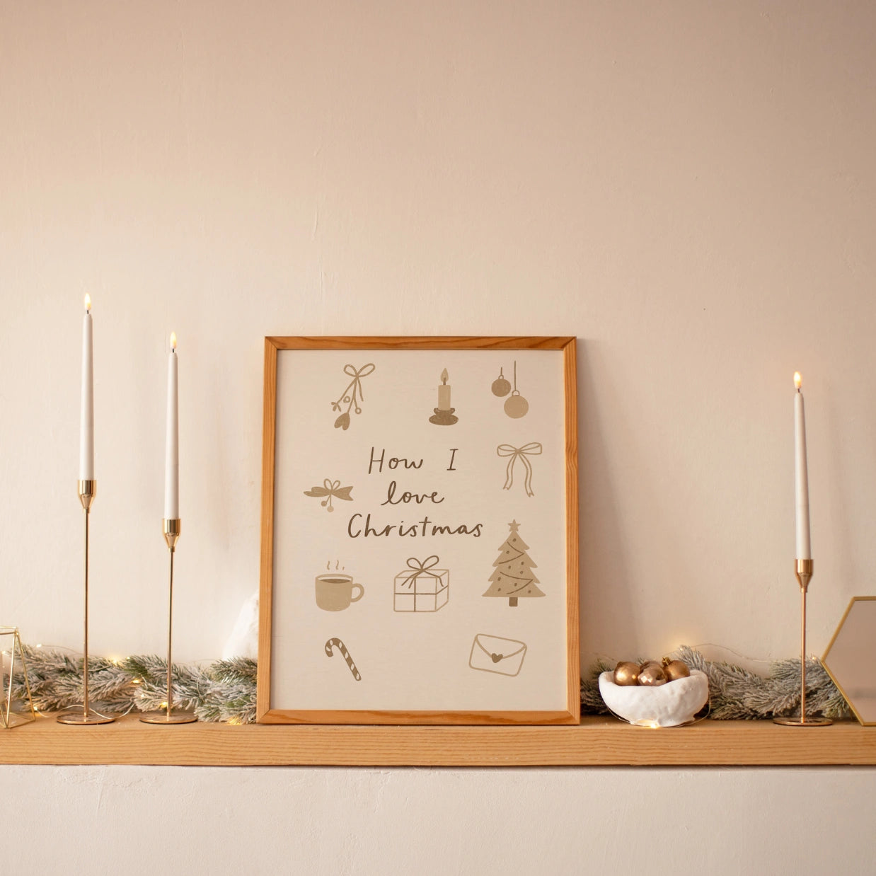 How I Love Christmas Wall Art