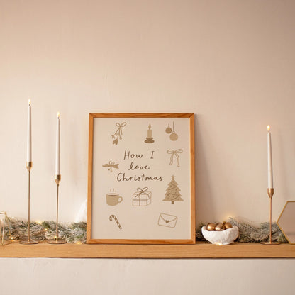 How I Love Christmas Wall Art