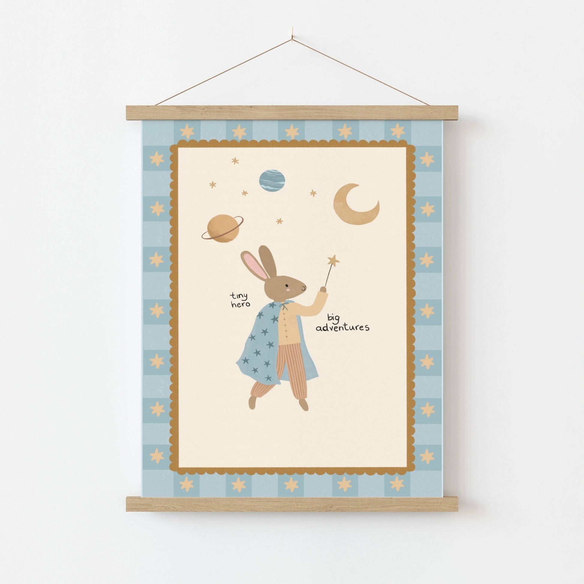 Space Bunny Nursery Wall Art