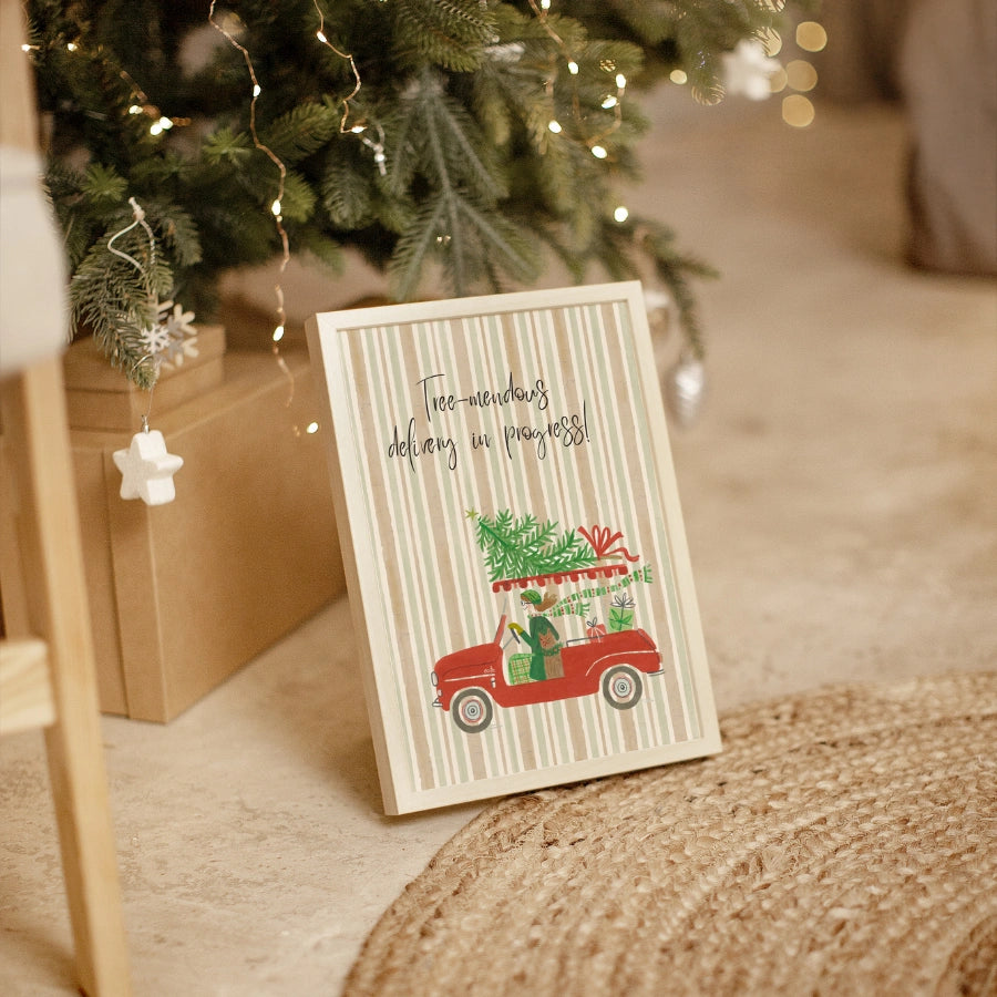 Christmas Tree Delivery – Vintage Holiday Wall Art Print