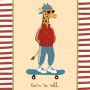 Skateboard Giraffe – Nursery & kids wall art