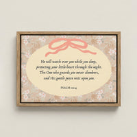 Psalm 121:4 Christian Nursery Canvas Print