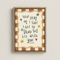 How Lucky Am I Nursery Canvas Print