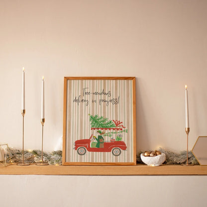 Christmas Tree Delivery – Vintage Holiday Wall Art Print