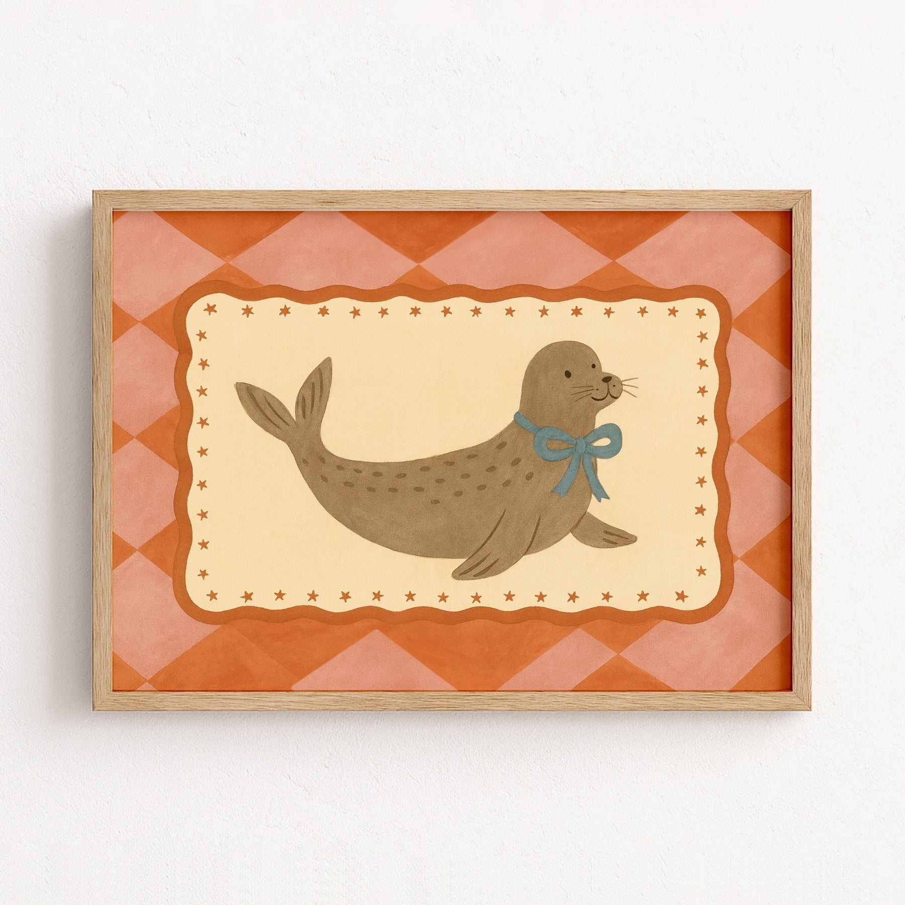 Seal Nursery Print - Cute Baby Seal Wall Art for Kids Room