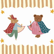 Bunny and Bear Superhero – Nursery & kids wall art