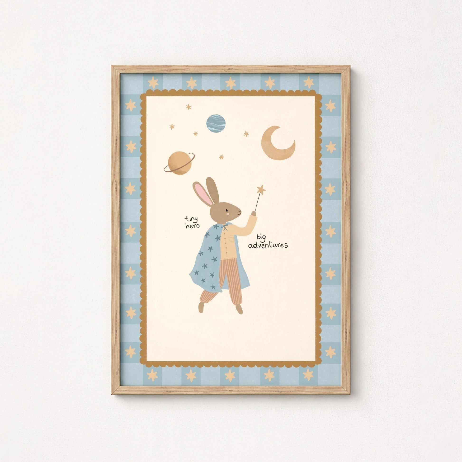 Space Bunny Nursery Wall Art
