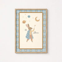 Space Bunny Nursery Wall Art