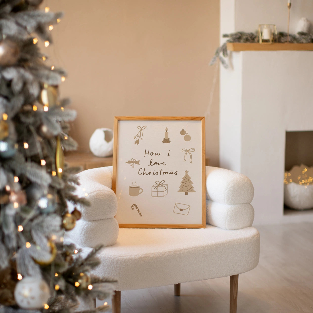 How I Love Christmas Wall Art