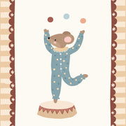 Juggling Circus Mouse – Nursery & Kids Wall Art