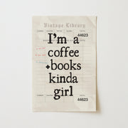 Coffee and Books Girl – Bookish wall art