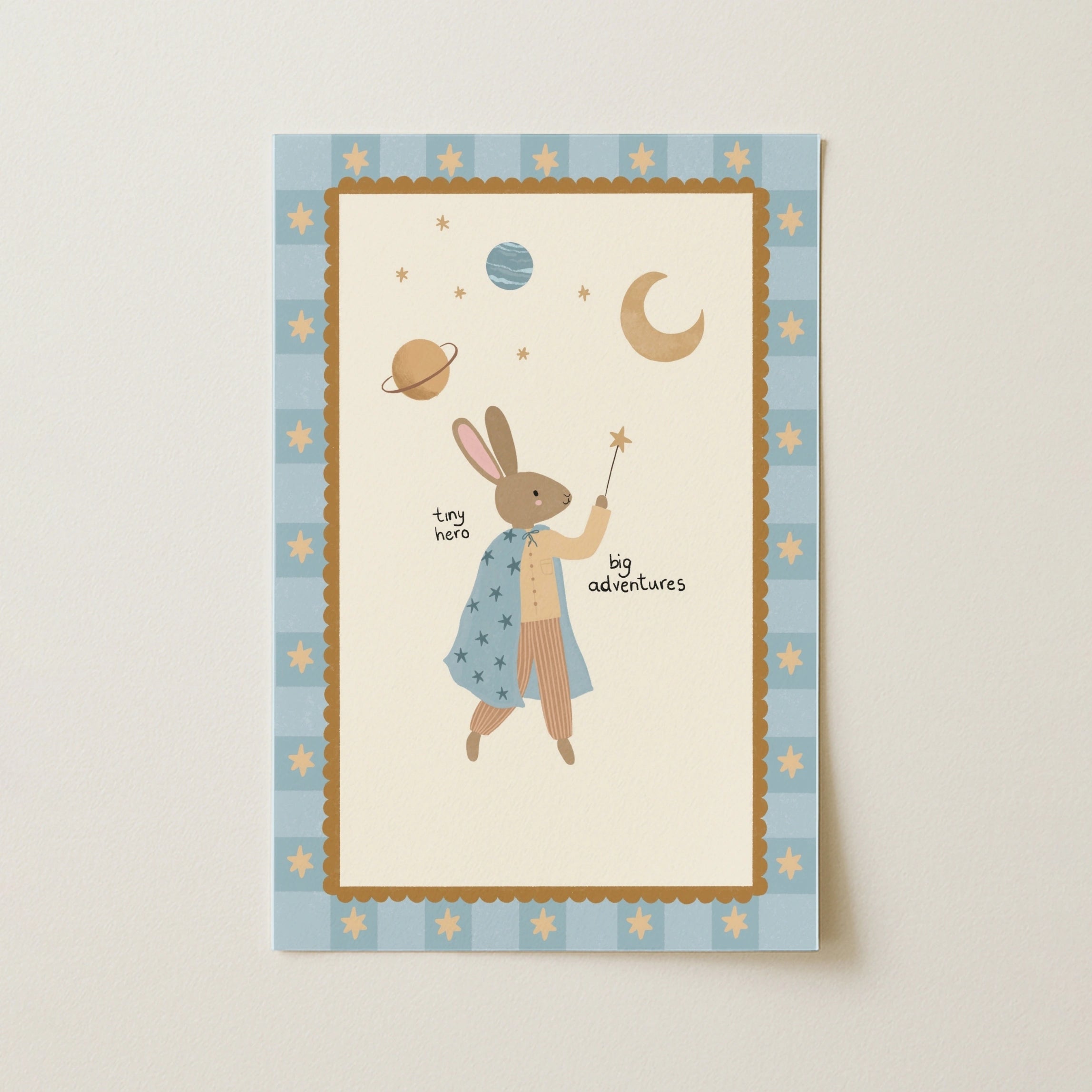 Space Bunny Nursery Wall Art