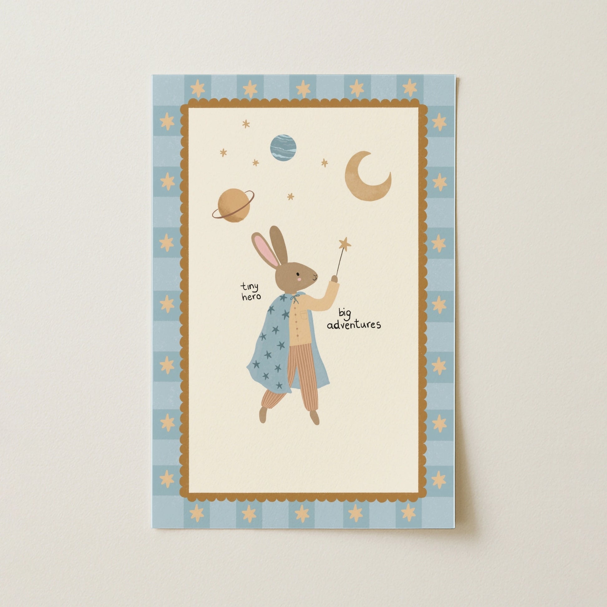 Space Bunny Nursery Wall Art