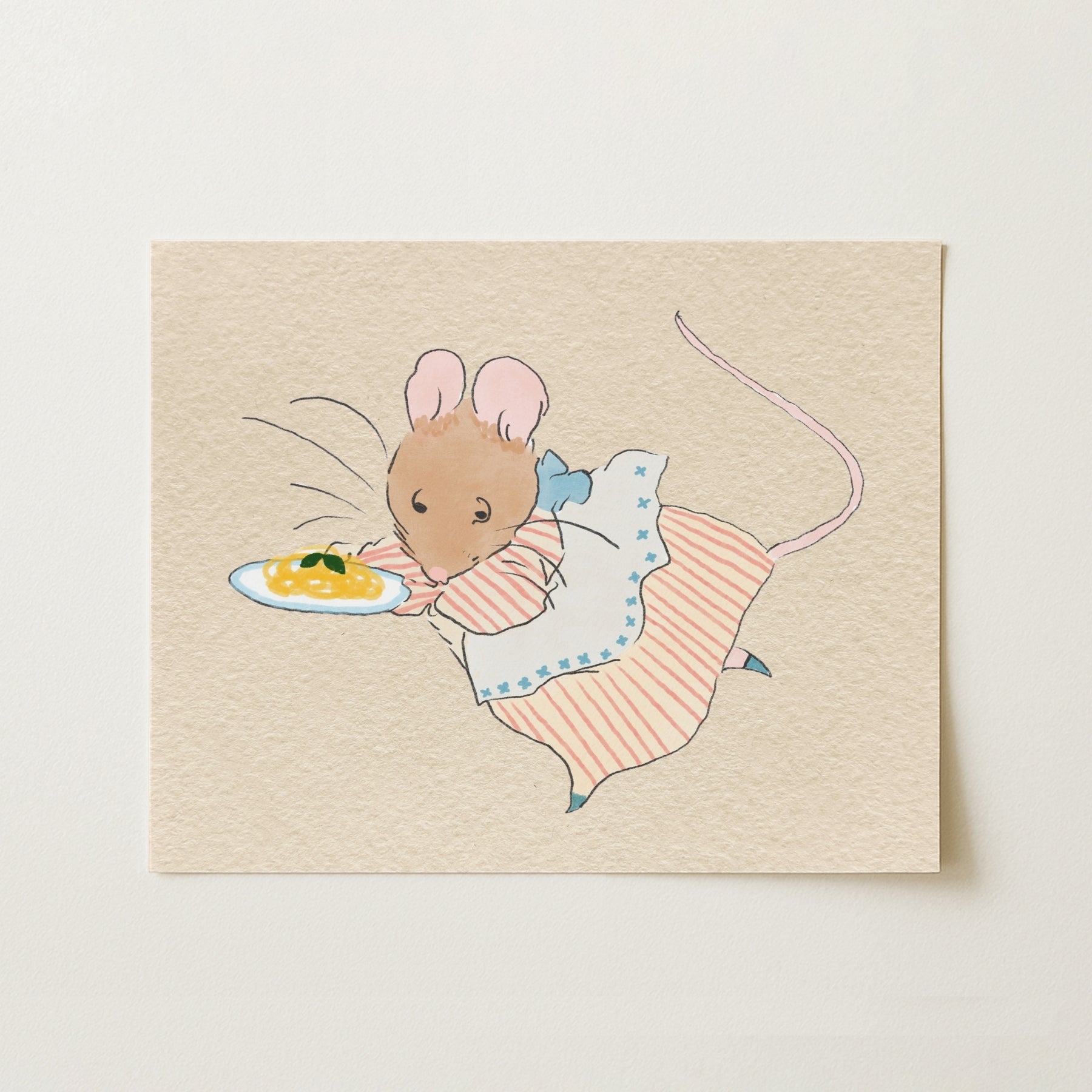 Mouse Vintage Nursery Print – Retro Animal Wall Art, Vintage Nursery Decor
