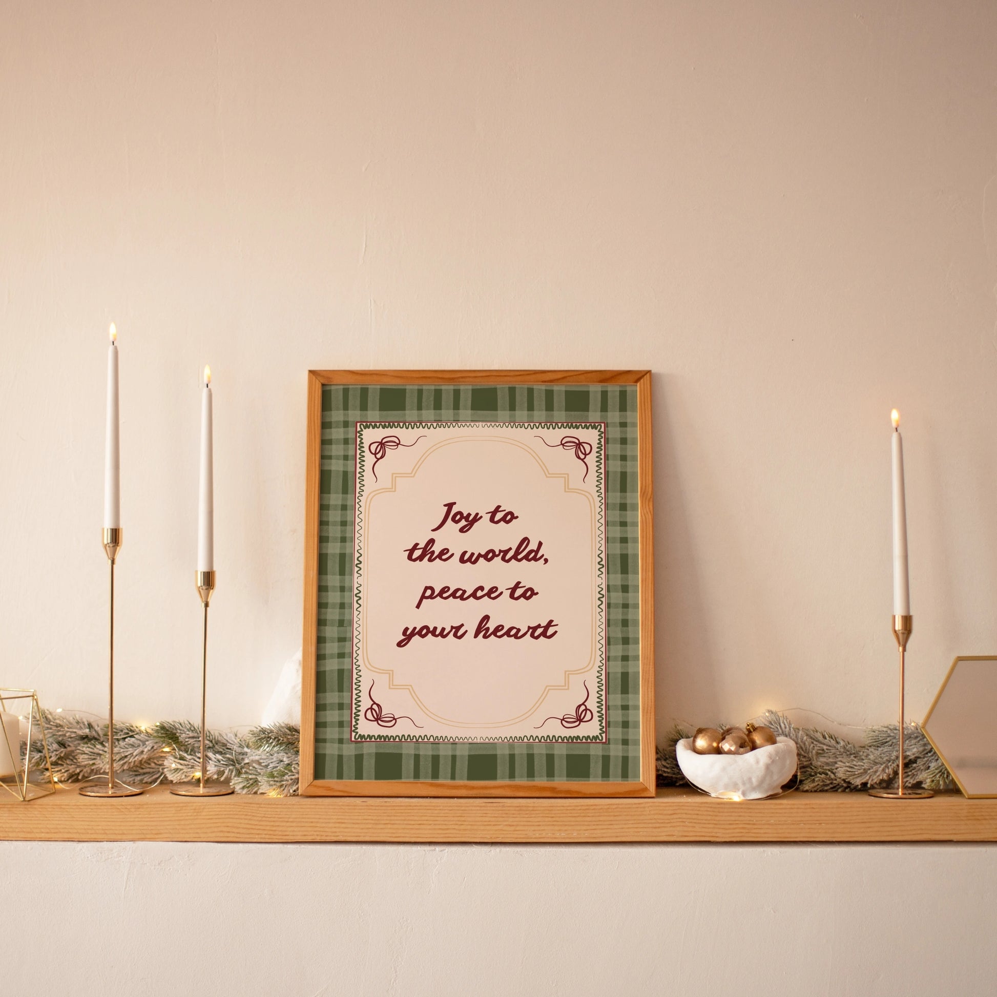 Vintage Christmas Typography Art