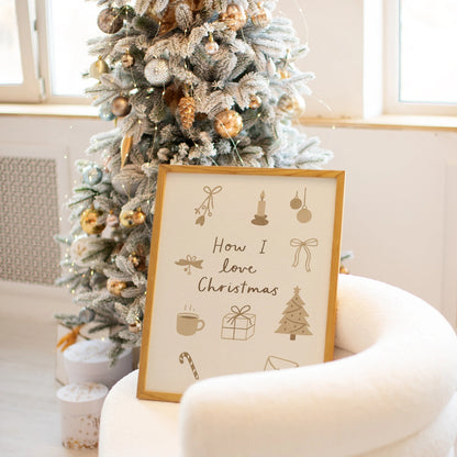 How I Love Christmas Wall Art