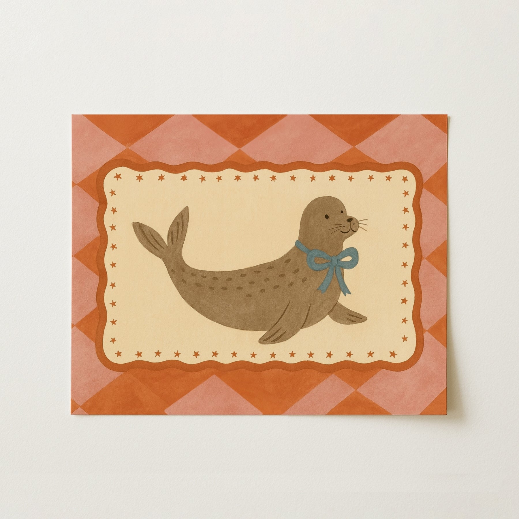Seal Nursery Print - Cute Baby Seal Wall Art for Kids Room