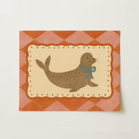 Seal Nursery Print - Cute Baby Seal Wall Art for Kids Room