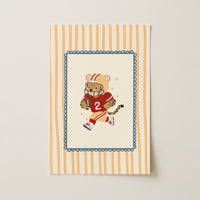 American Football Leopard Nursery Print