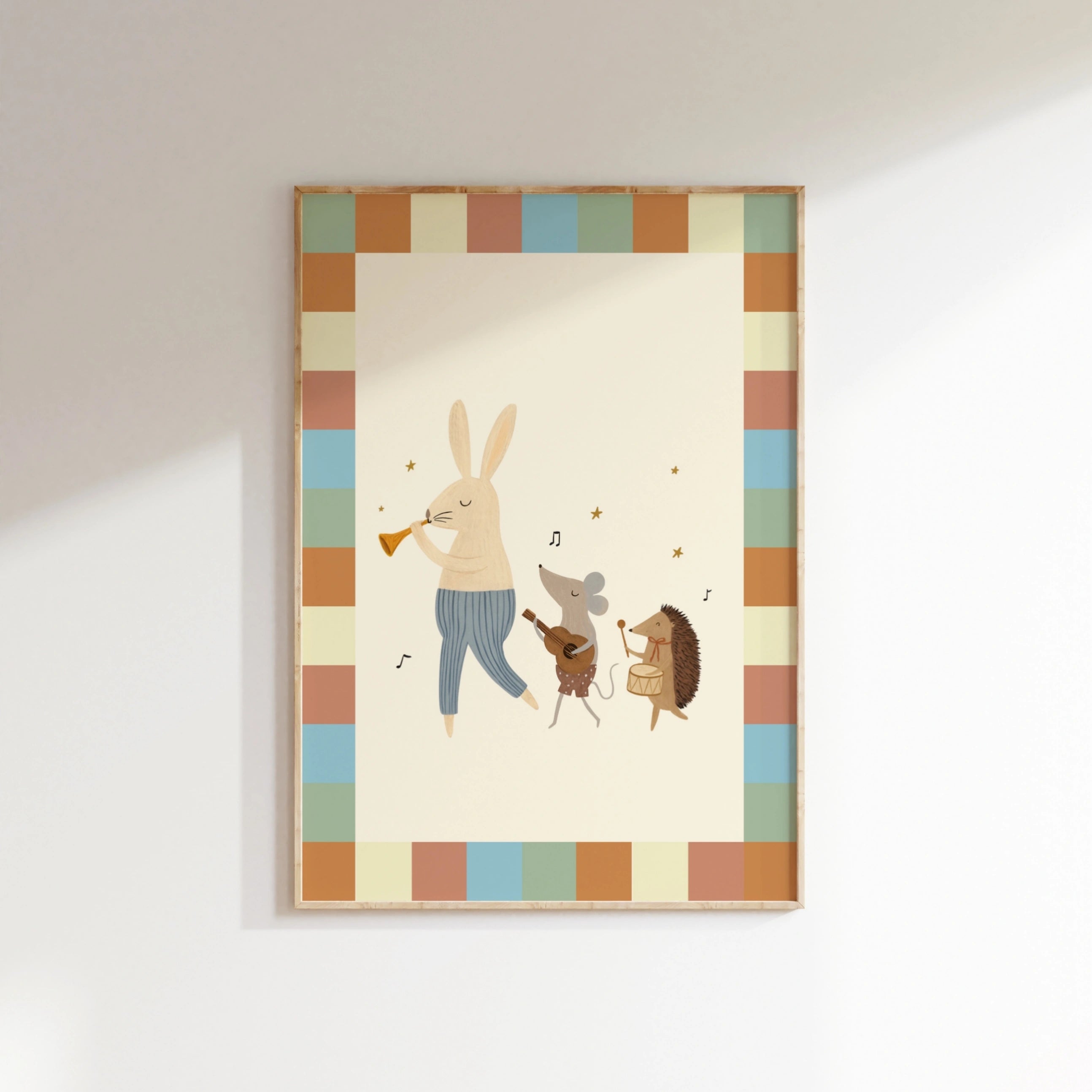 Woodland Band Nursery Print, Vintage Nursery Decor