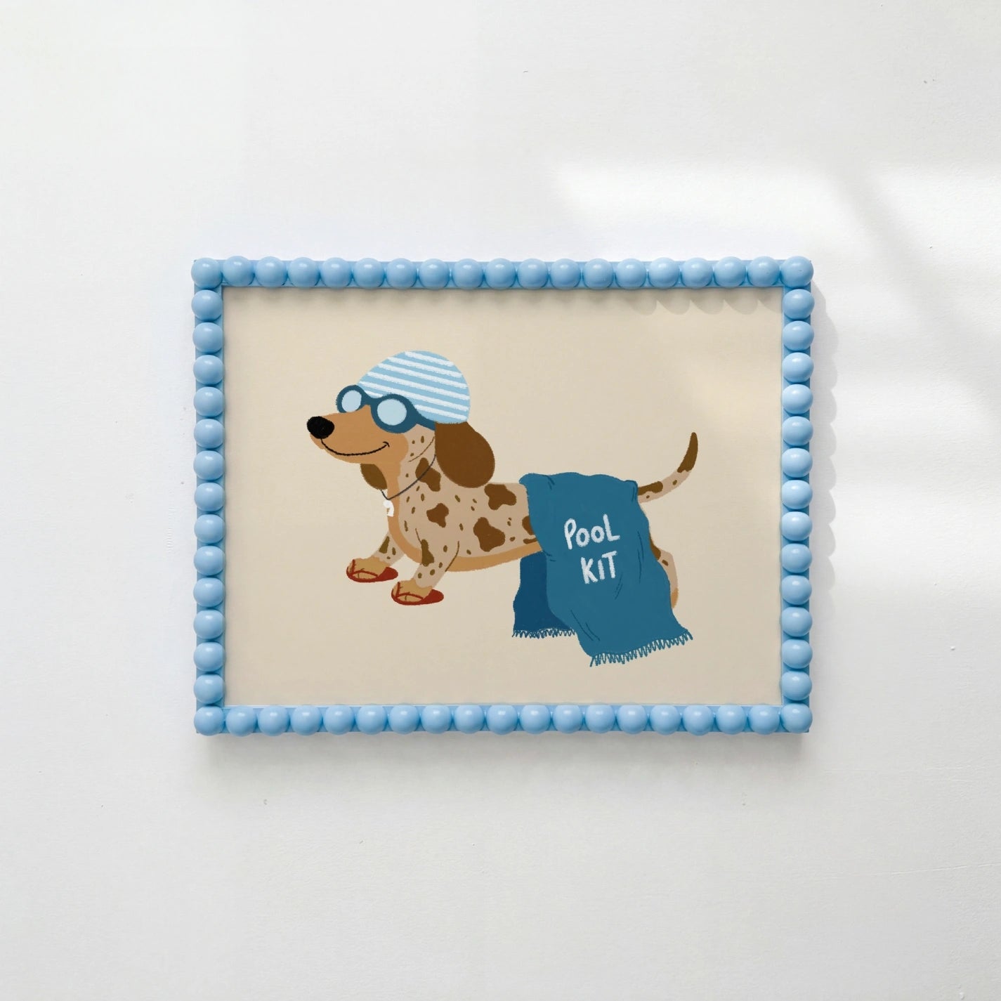 Pool Kit Dachshund Nursery Print, Kids Sports Wall Art