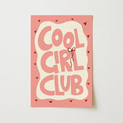 Cool Girl Club Wavy Lettering – Nursery & Kids Wall Art