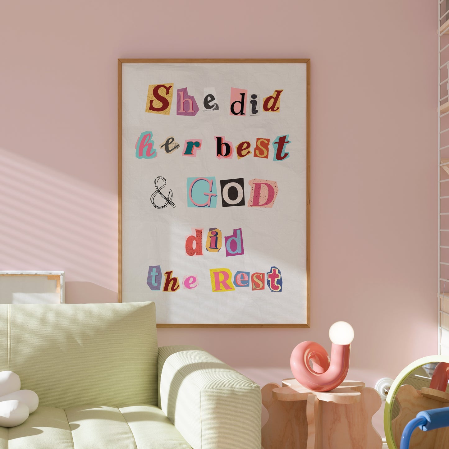 She Did Her Best Wall Art – Christian Motivational Print