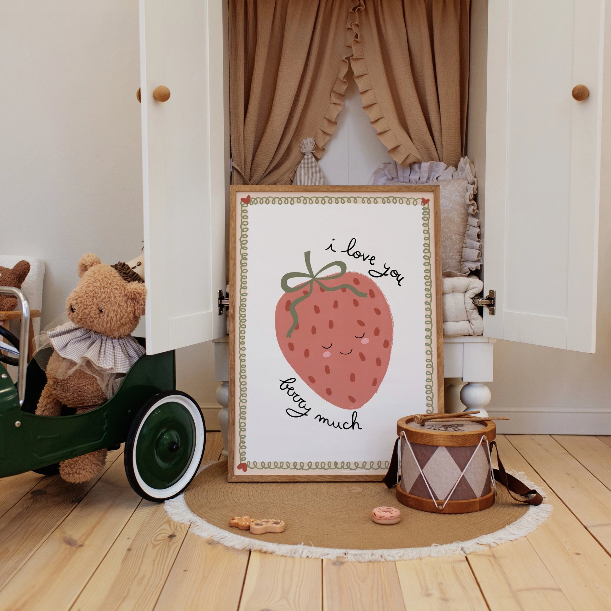 Arte murale Fragola per cameretta