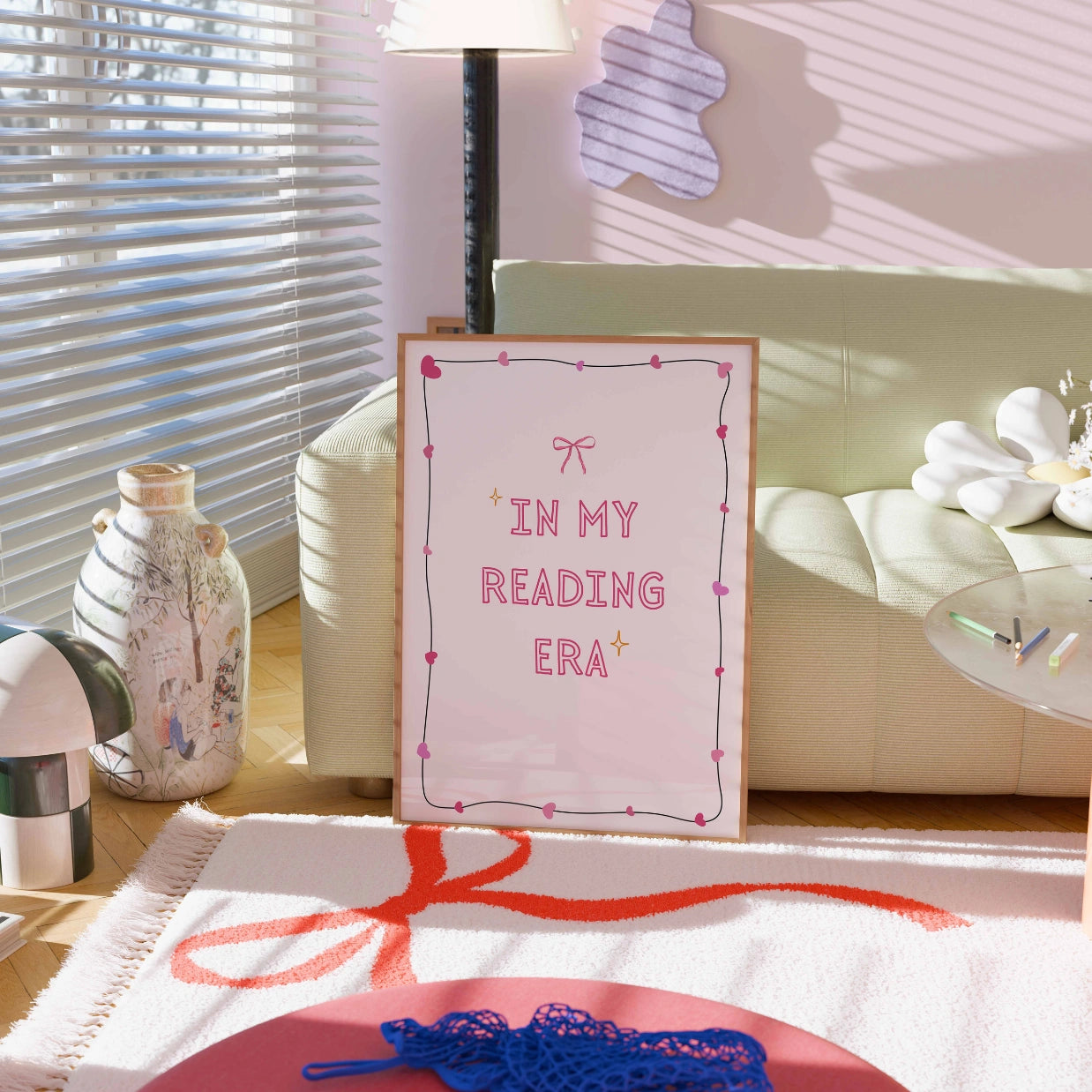 In My Reading Era - Pink Preppy Print