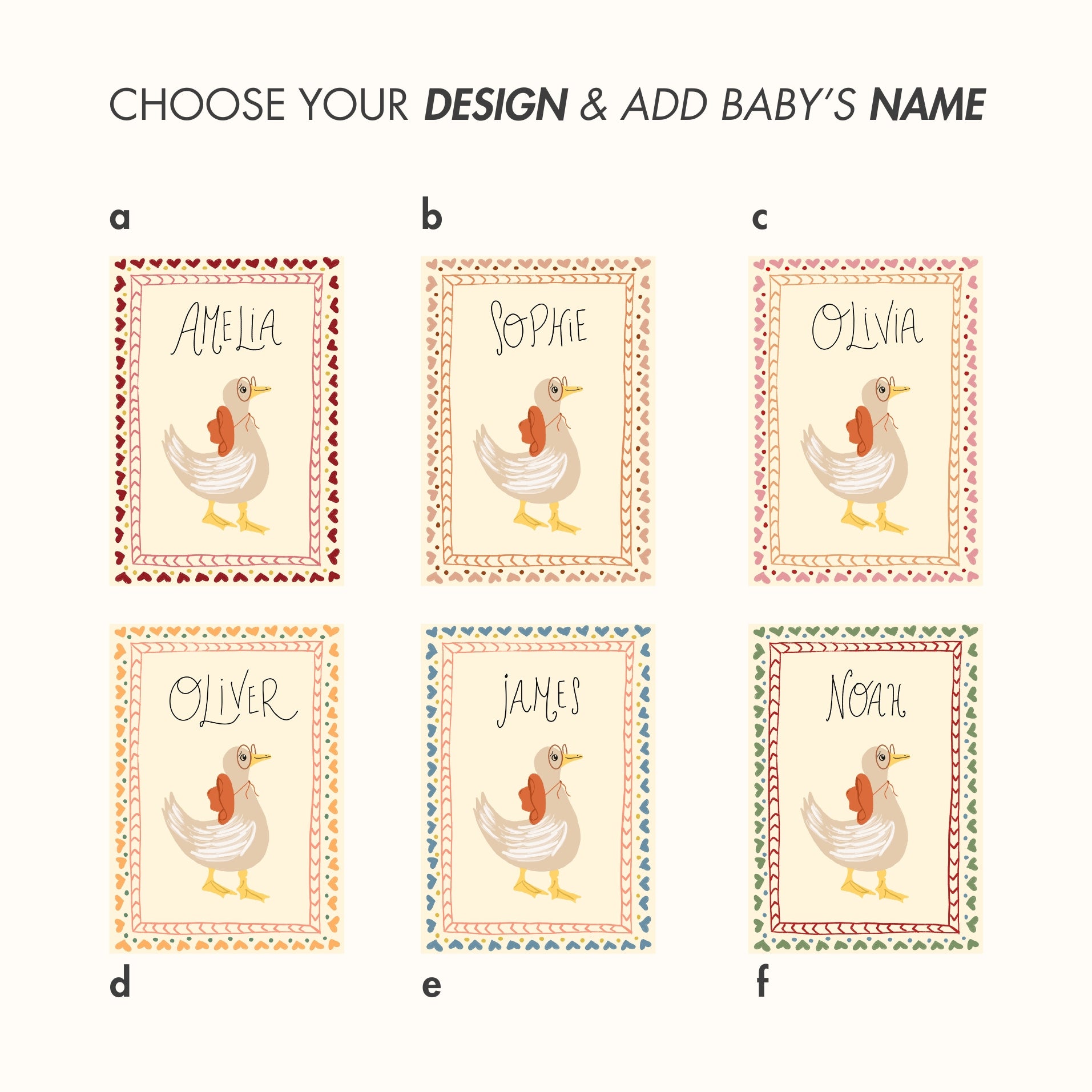 Décoration murale personnalisée pour chambre d'enfant avec une oie