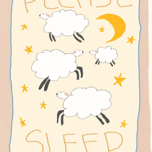 Please Sleep Wall Art – Sheep Nursery Poster