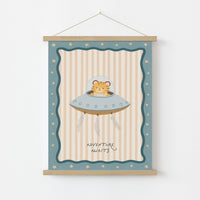 Tiger UFO Nursery Print