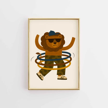 Cool Lion Nursery Print