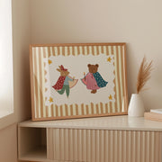Bunny and Bear Superhero – Nursery & kids wall art