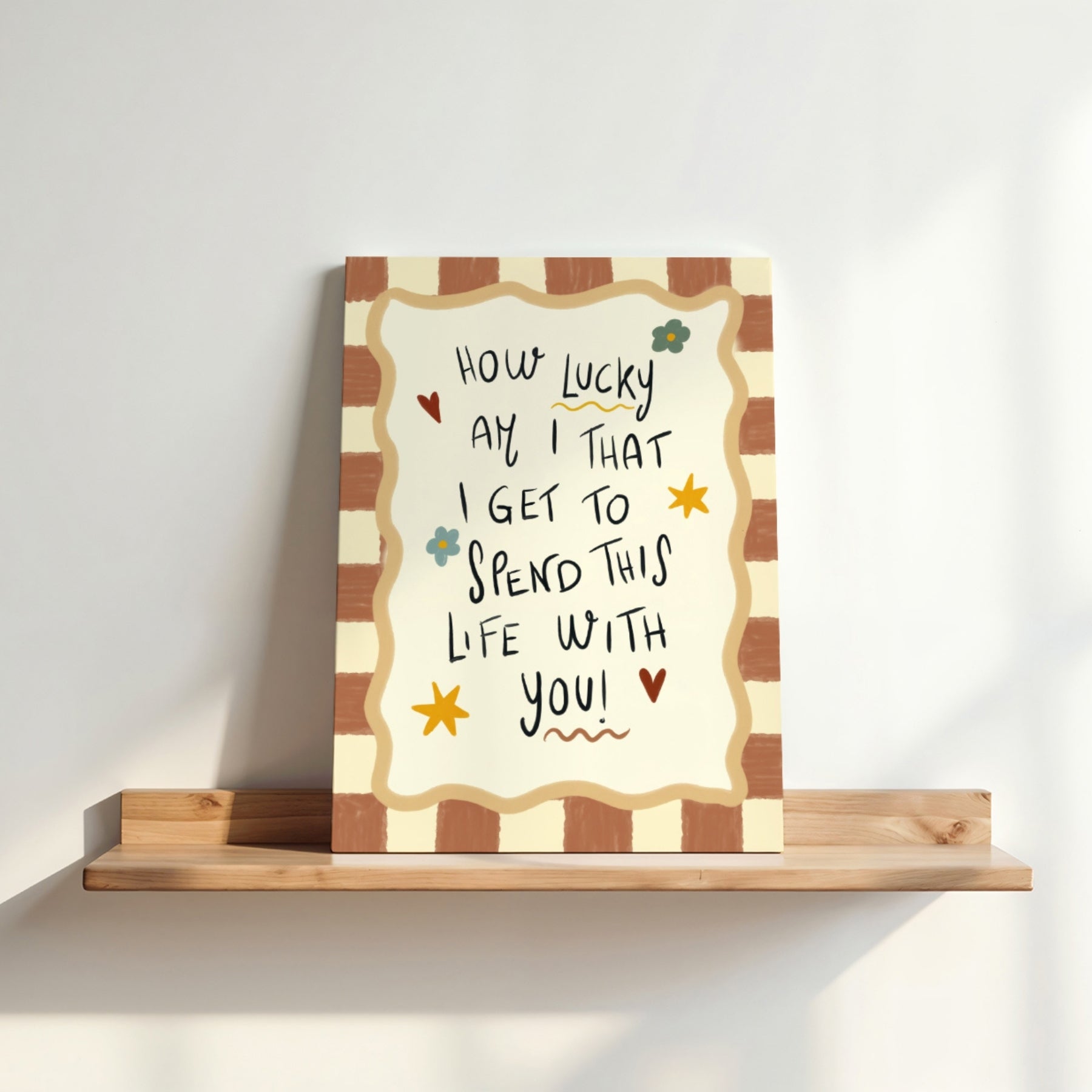 How Lucky Am I Nursery Canvas Print
