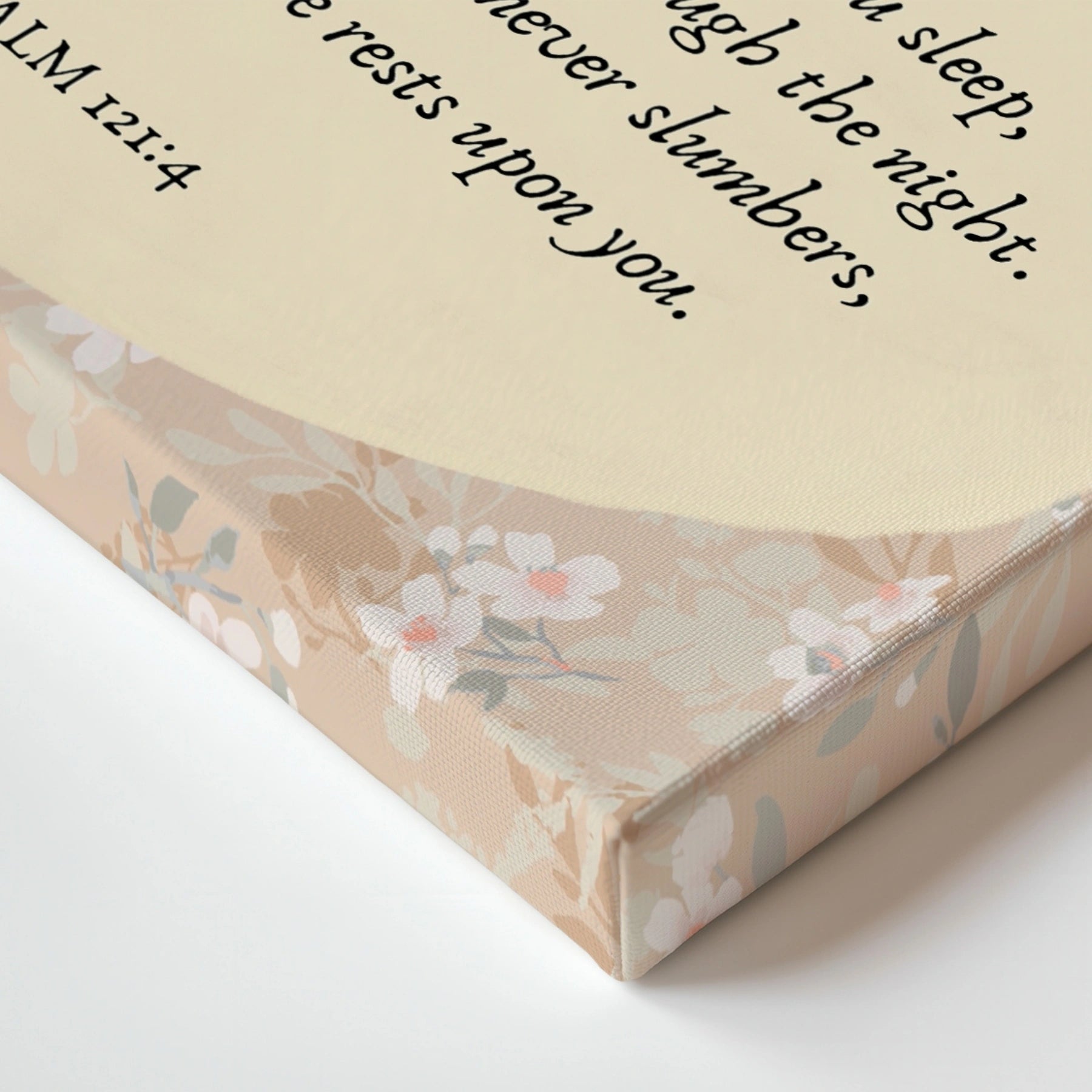 Psalm 121:4 Christian Nursery Canvas Print