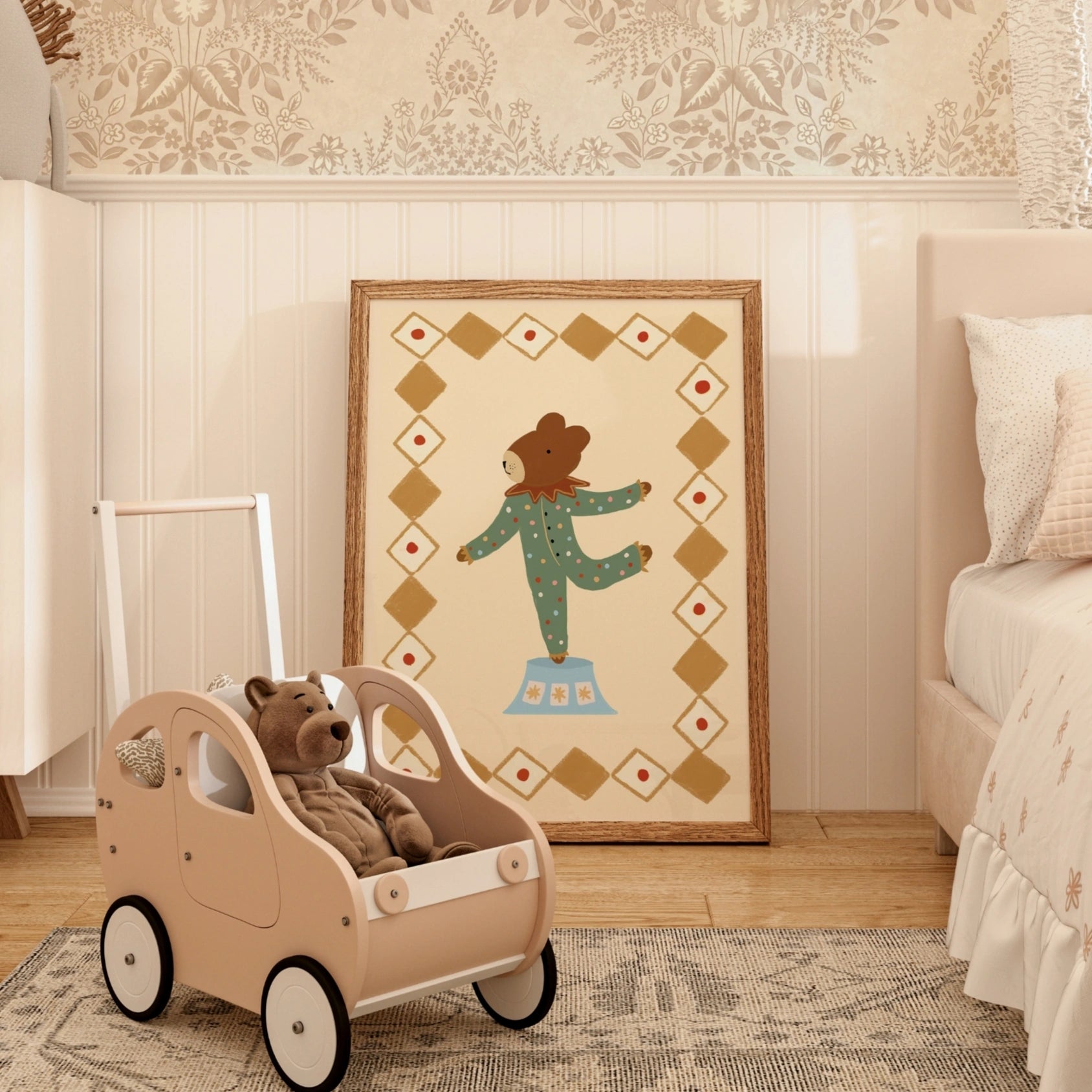 Stampa per bambini con orsi da circo