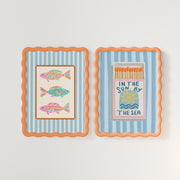 Into the Sea, Coastal Wall Art Set of 2