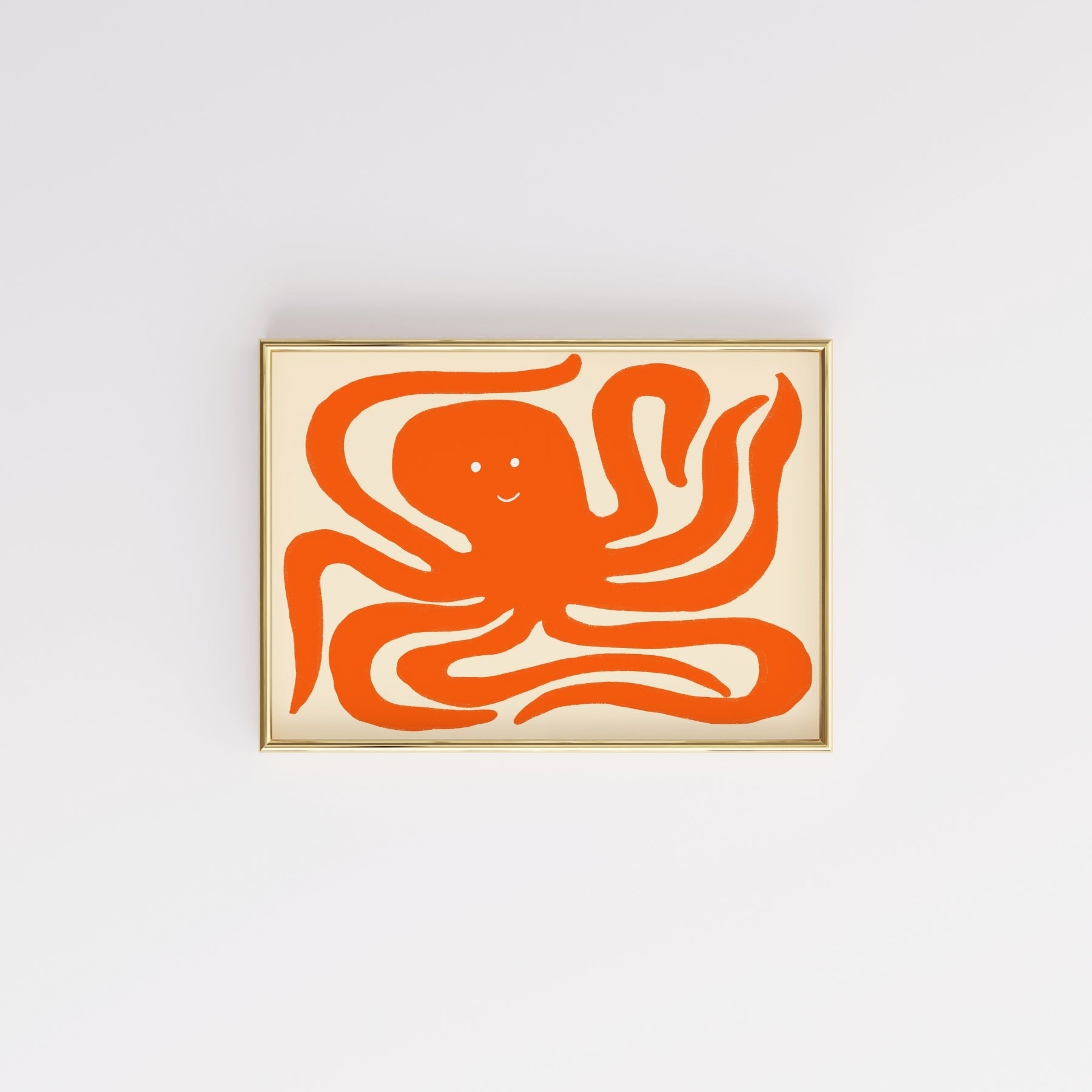 Arte de Pared Pulpo – Impresión Costera Juguetona