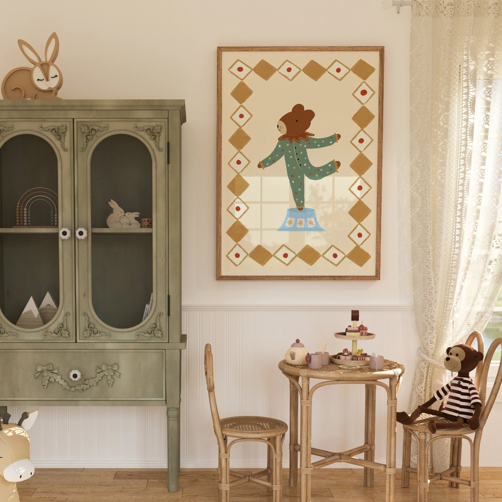 Stampa per bambini con orsi da circo