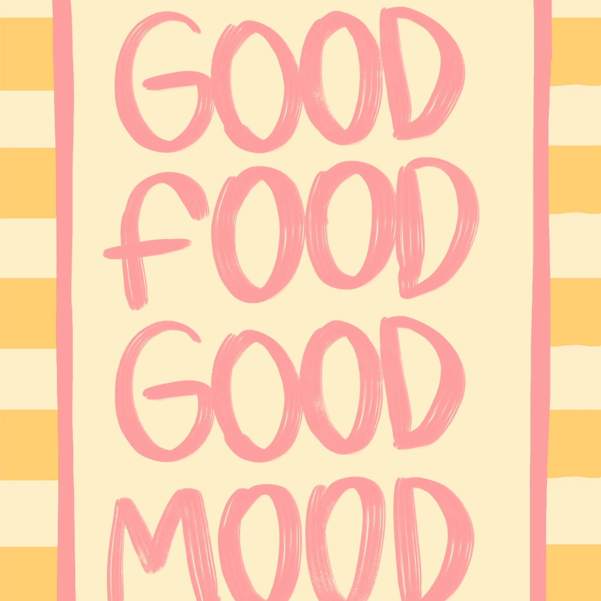 Good Food Good Mood Wall Art – Bold Kitchen Print