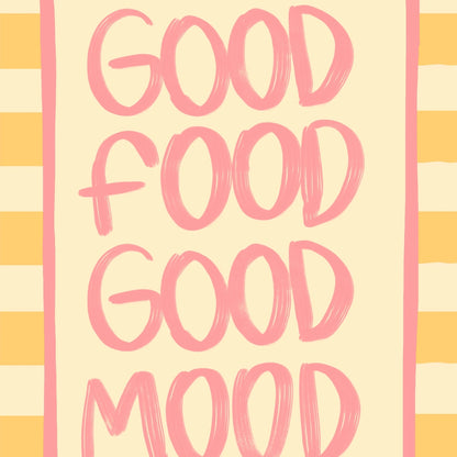 Good Food Good Mood Wall Art – Bold Kitchen Print
