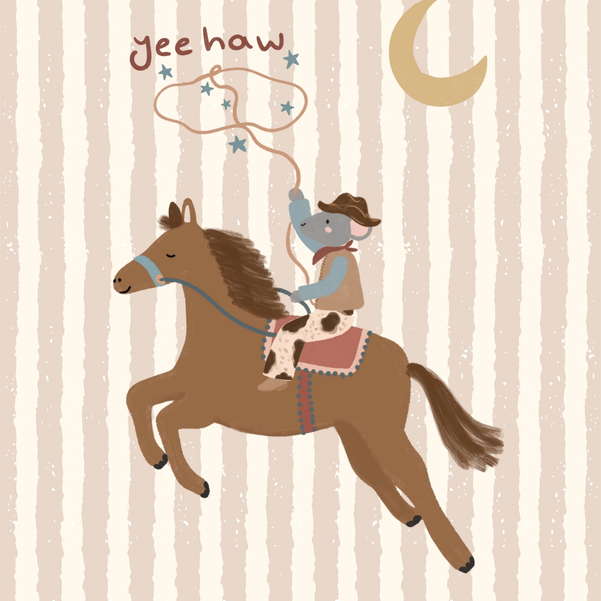 Yee Haw Cowboy Poster