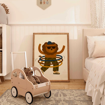 Cool Lion Nursery Print