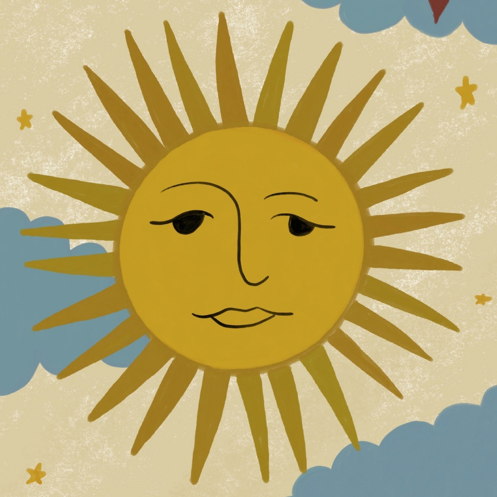 Arte murale celeste d'epoca