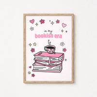 In My Bookish Era – Pink Book Stack Print