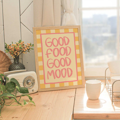 Good Food Good Mood Wall Art – Bold Kitchen Print