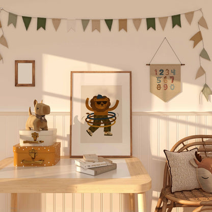 Cool Lion Nursery Print